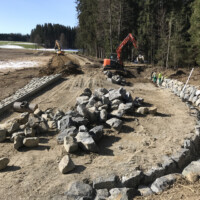 Die Arbeiten am Damm