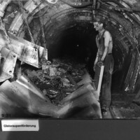 Besuch des Veteranen- und Soldatenvereins Sulzschneid im Bergwerk Peißenberg, Abbau von Kohle
(c) Andreas Filke