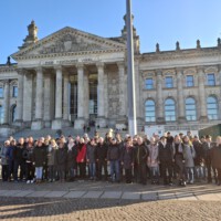 Ausflug Musikkapelle Sulzschneid und Trachtenverein D' Hohenwaldegger nach Berlin zur Grünen Woche mit Besichtigung des Bundestags